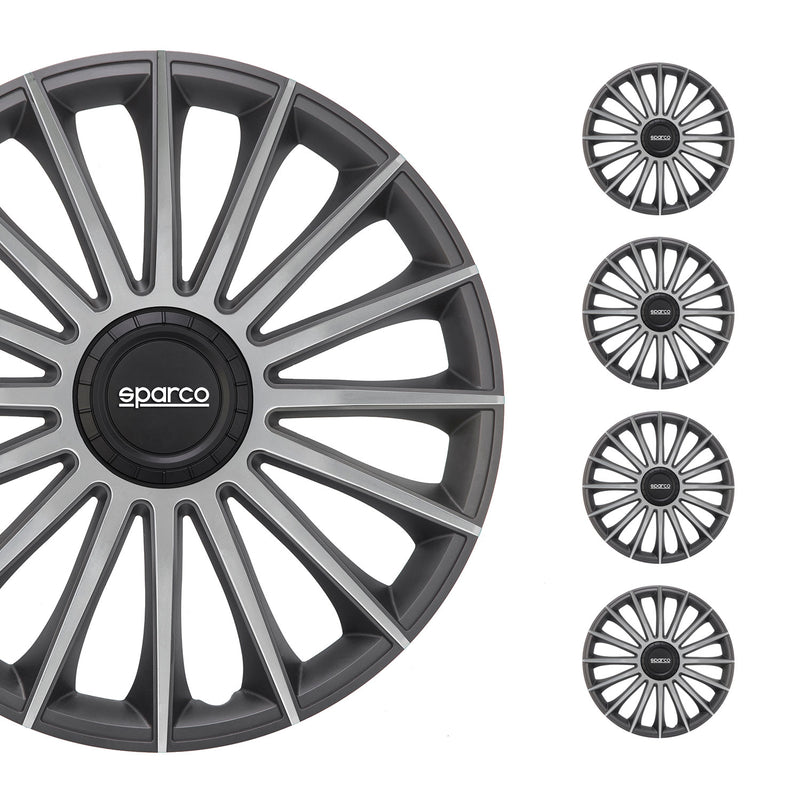 Coprimozzi Sparco 16 pollici Treviso Grigio Argento 4 pezzi