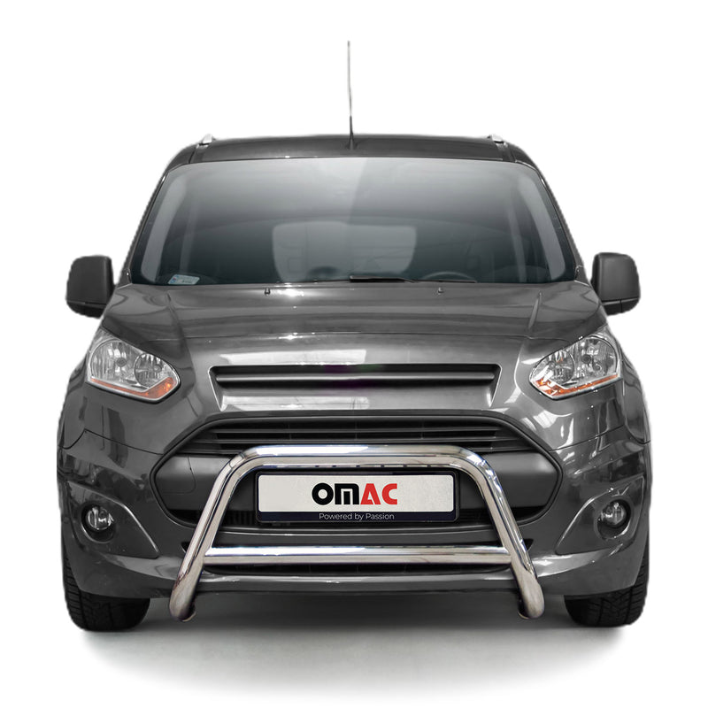 Protezione anteriore per Ford Connect 2013-2018 acciaio argento con ABE