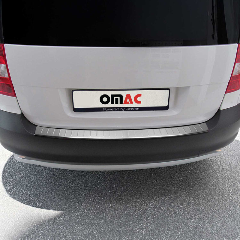 Protezione paraurti per soglia di carico per Skoda Yeti 2009-2013 in acciaio inox spazzolato