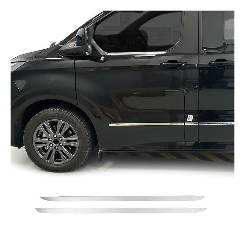 Listelli decorativi per finestrini Ford Transit Tourneo Custom 2023-25 in acciaio inox 2x