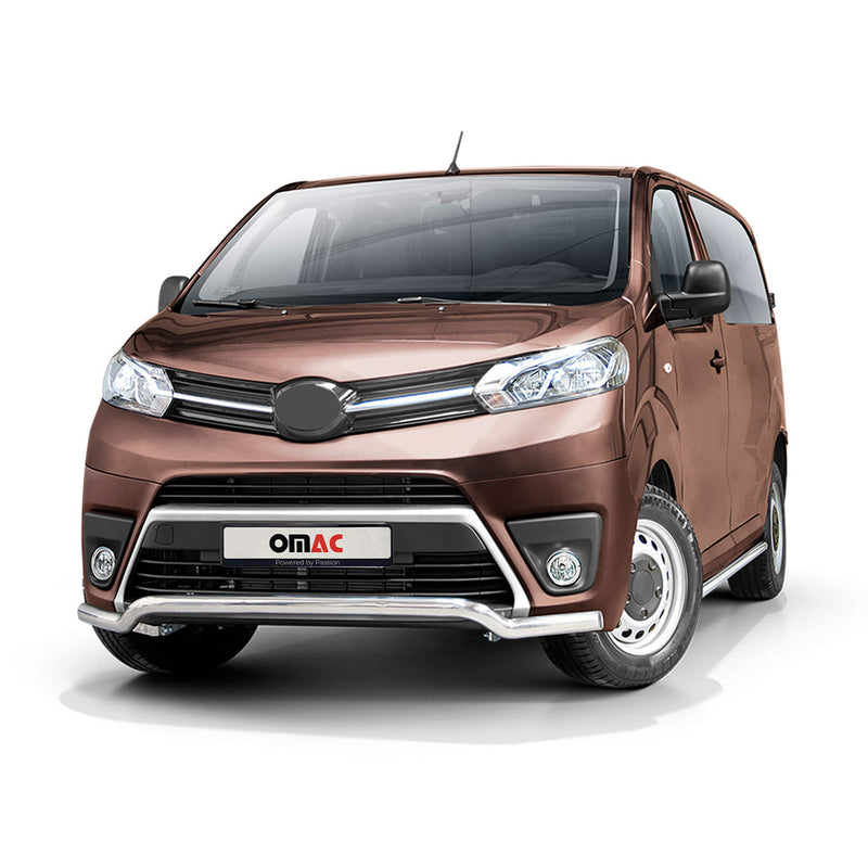 Barra di protezione anteriore per Toyota Proace 2016-2022 in acciaio ABE argento