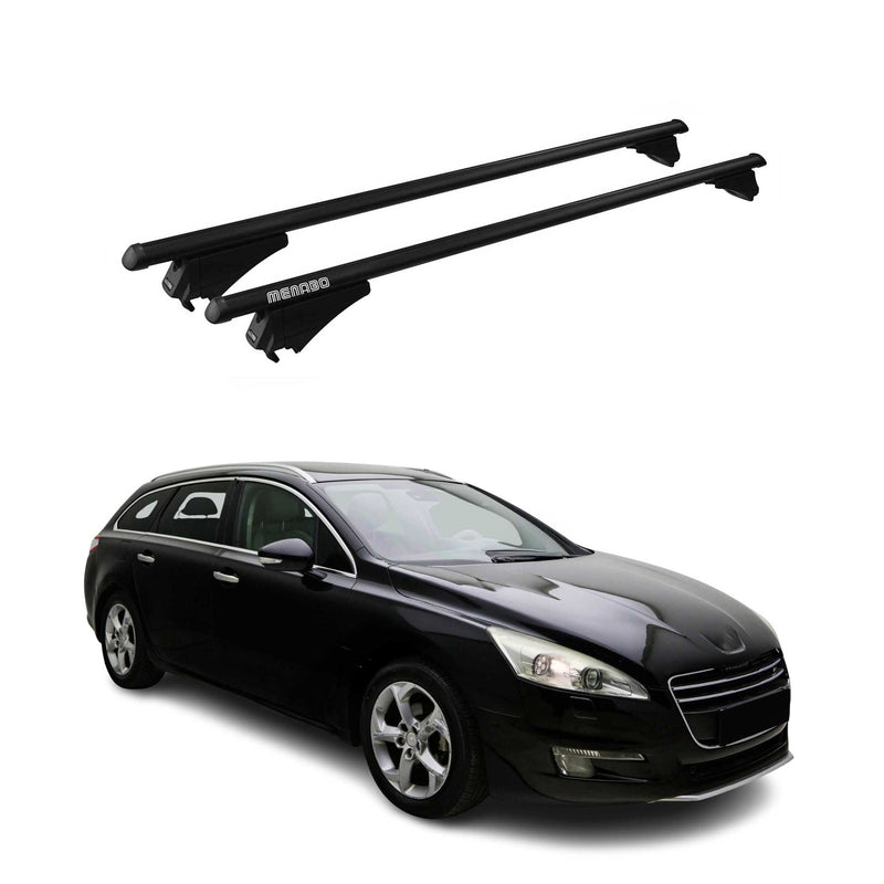 Barre portatutto Menabo per Peugeot 508 SW 2010-2018 ABE alluminio nero 2x