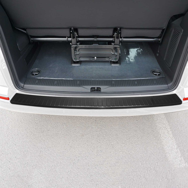 Protezione soglia di carico a doppia ala per VW T6 T6.1 Transporter 2015-2024 in vera fibra di carbonio nera