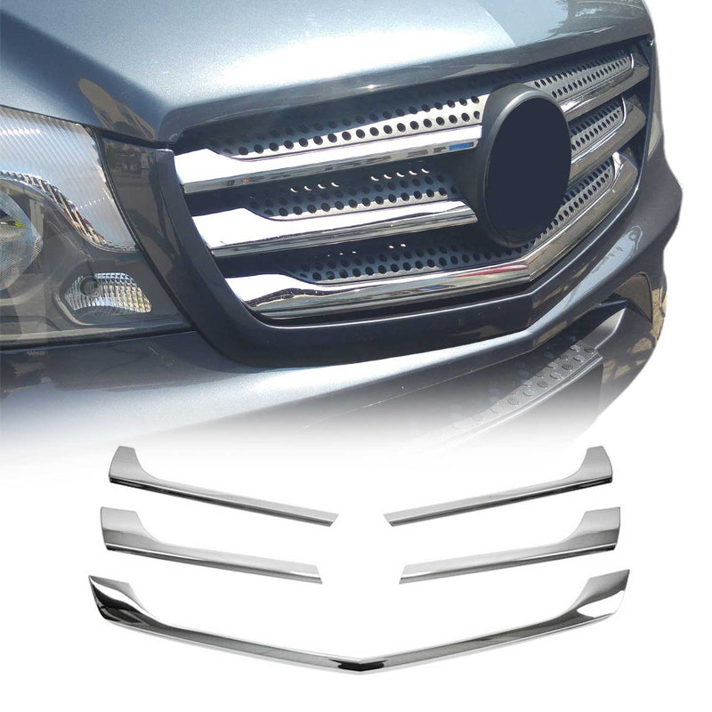 Kühlergrill Leisten Grillleisten für Mercedes Sprinter W906 2013-2018 Chrom 5x
