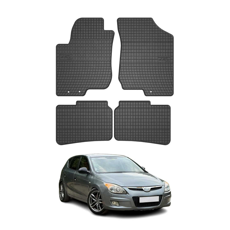 Tappetini in gomma neri per Hyundai i30 2007-2012, 4 pezzi