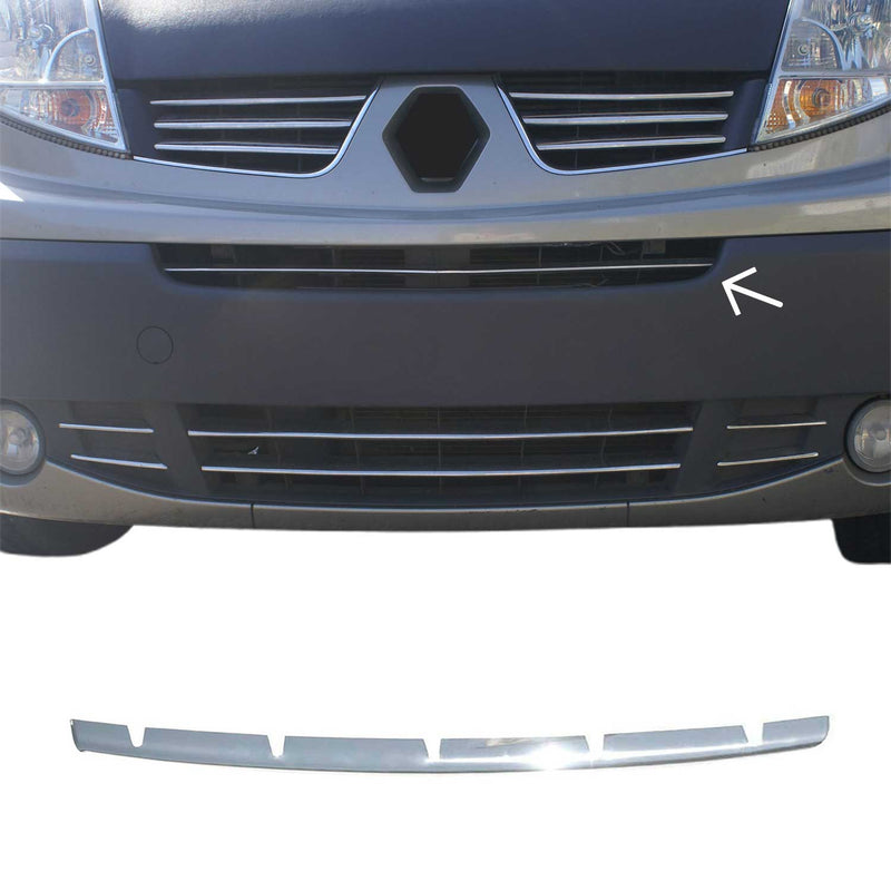 Kühlergrill Leisten Grillleisten für Renault Master 2010-2025 Edelstahl Silber