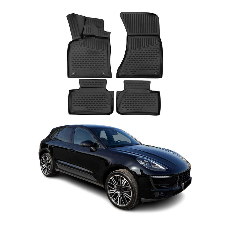 Tappetini Porsche Macan 2014-2023 in TPE nero, 4 pezzi