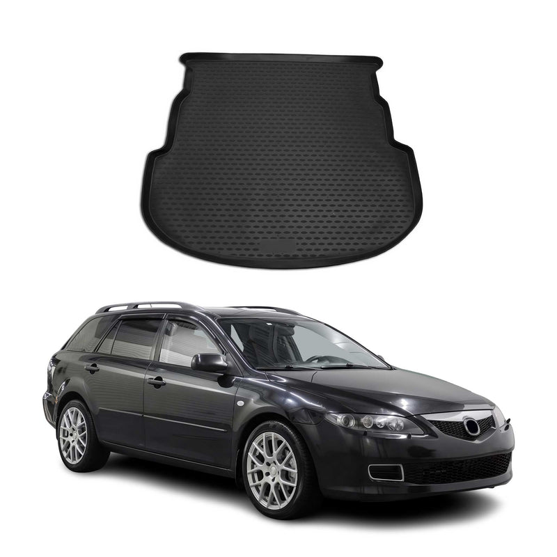 Tappetino per bagagliaio in gomma TPE per Mazda 6 Station Wagon 2002-2008