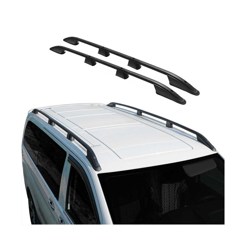 Barre portatutto per VW Caddy 2021-2025 L2 Longer Alu Nero 2x