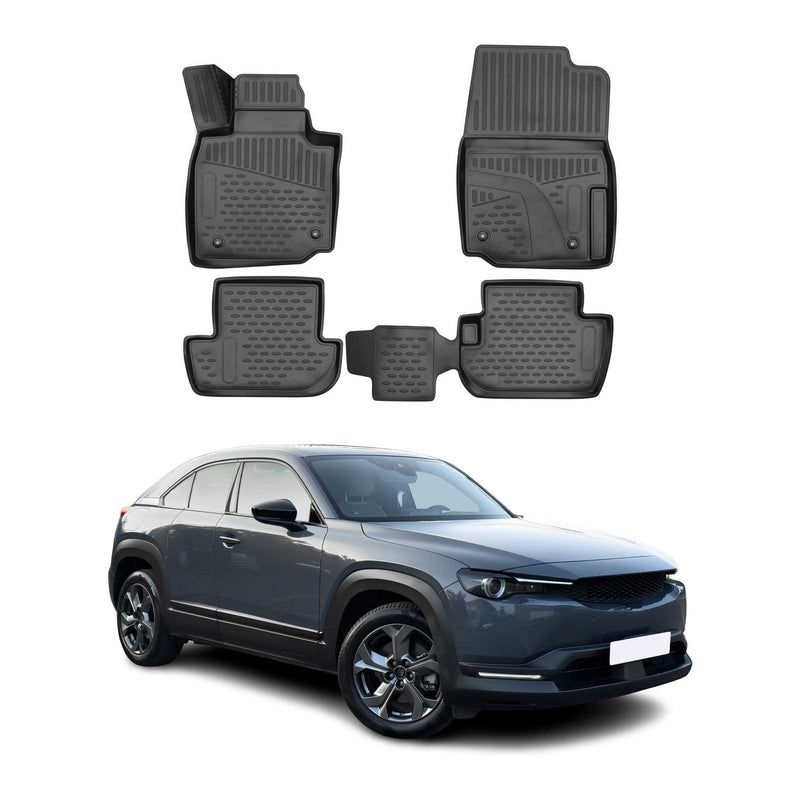 Tappetini Mazda MX-30 2020-2025 in TPE nero, 4 pezzi
