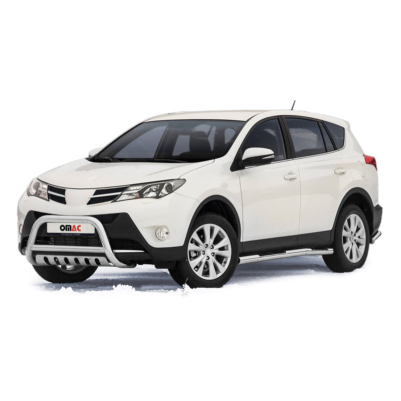 Protezione anteriore per Toyota RAV4 2013-2015 con ABE in acciaio inox argento