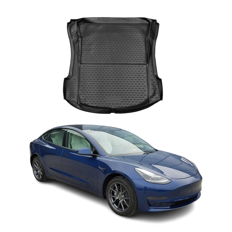 Tappetino per bagagliaio in gomma TPE per Tesla Model 3 2017-2024, nero