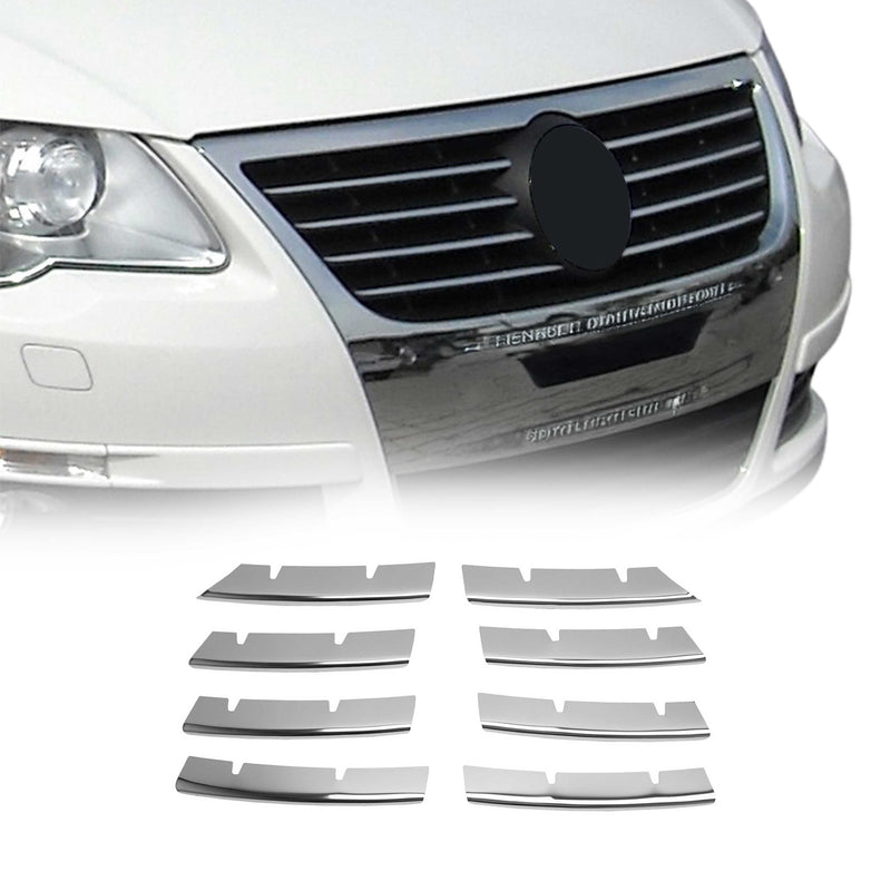 Kühlergrill Leisten Grillleisten für VW Passat 2005-2010 Edelstahl Silber 8tlg