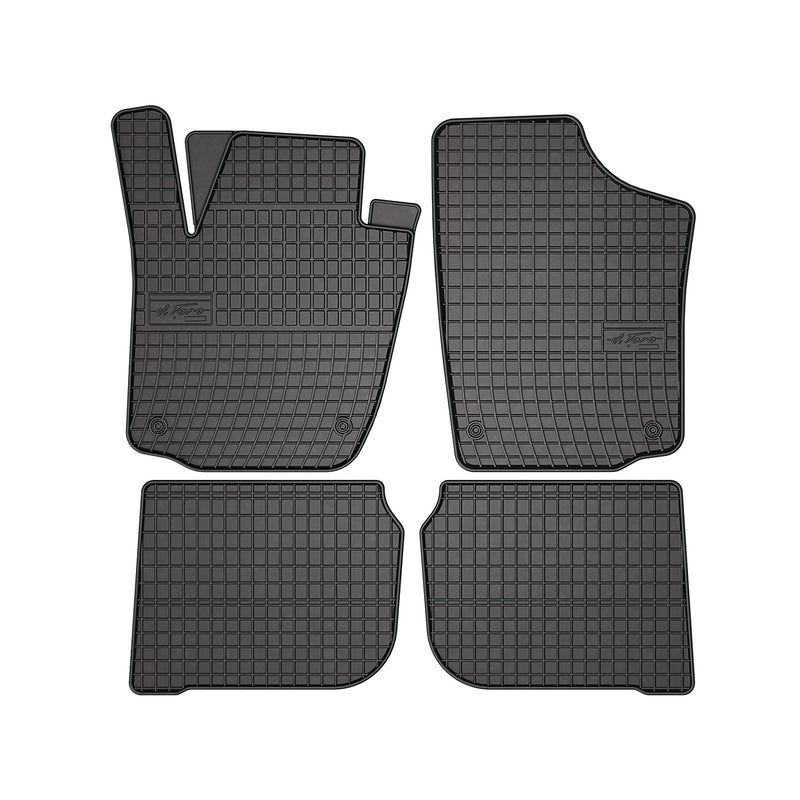 Tappetini in gomma neri per Skoda Rapid 2012-2019, 4 pezzi