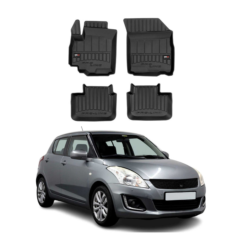 Tappetini in TPE neri per Suzuki Swift SX4 2007-2017, 4 pezzi