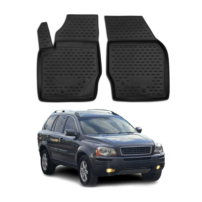 Tappetini Volvo XC90 2002-2014 in TPE nero, 2 pezzi