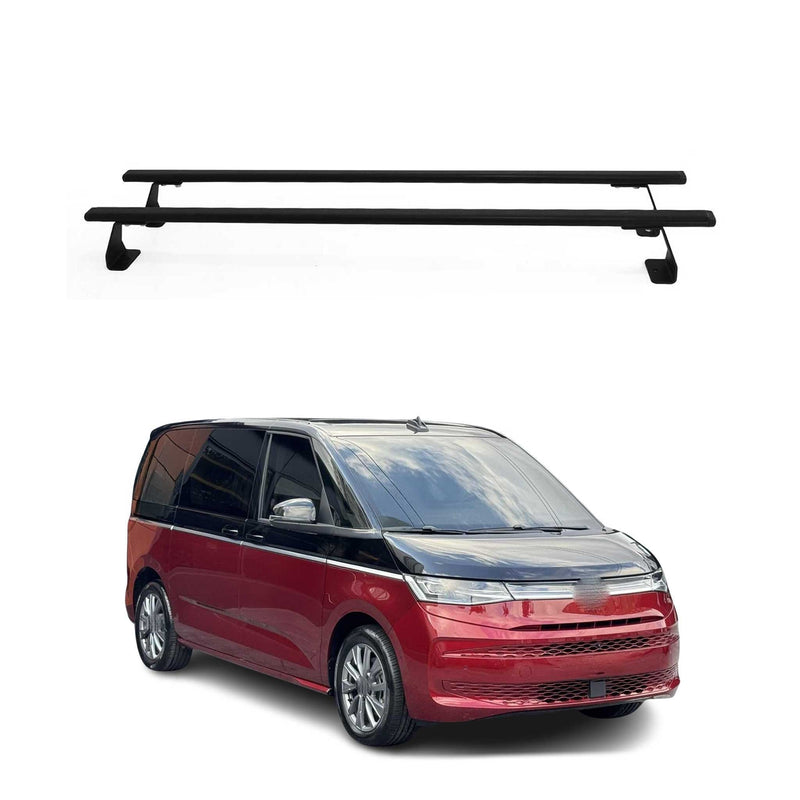 Portapacchi da tetto per VW Multivan T7 2022-2025 Acciaio Nero 2 pezzi