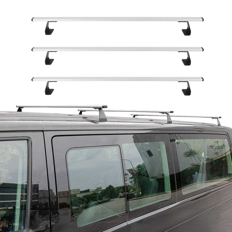 Barre portatutto per VW T7 Multivan 2021-2024 barre trasversali in acciaio argento 3 pezzi