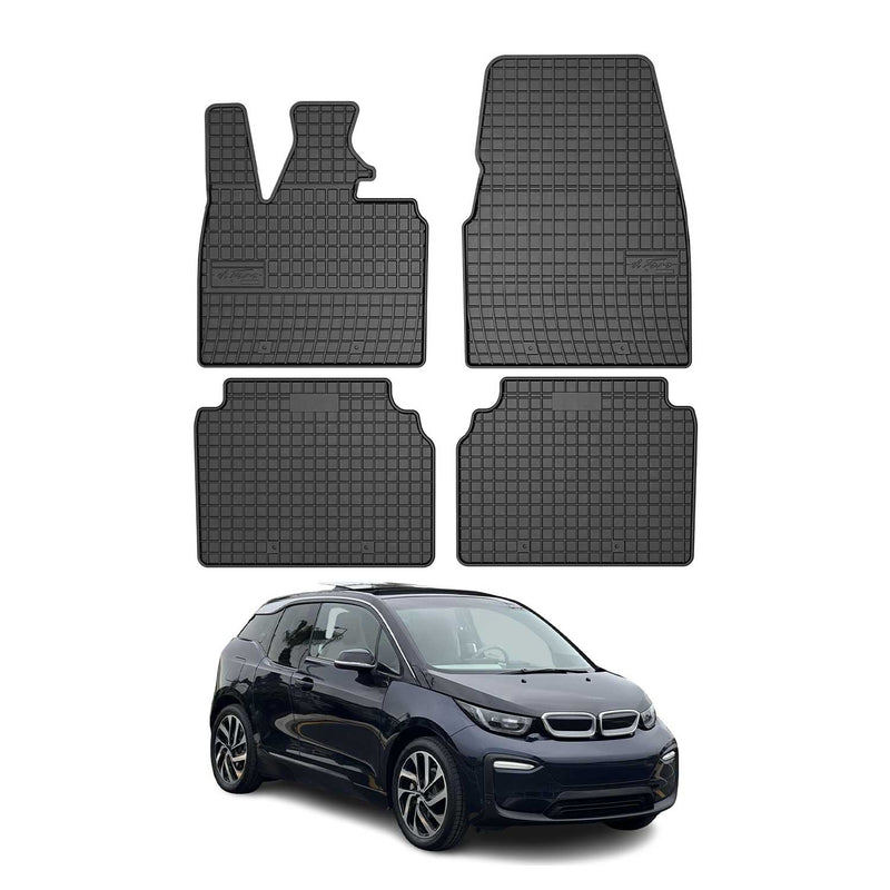 Tappetini in gomma neri per BMW i3 I01 2013-2023, 4 pezzi