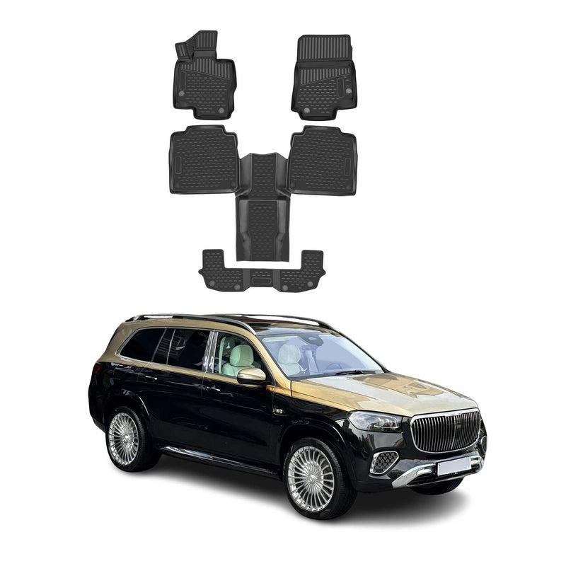 Tappetini Mercedes GLS Classe X167 2019-2025 in TPE Nero 4 pezzi