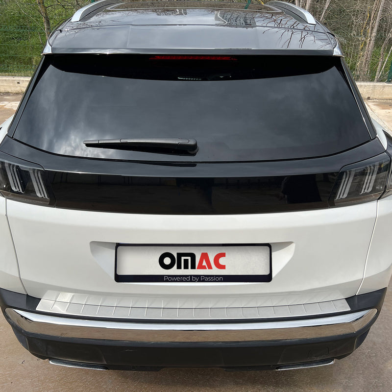 Protezione paraurti per soglia di carico per Peugeot 3008 2016-2025 Cromata Spazzolata
