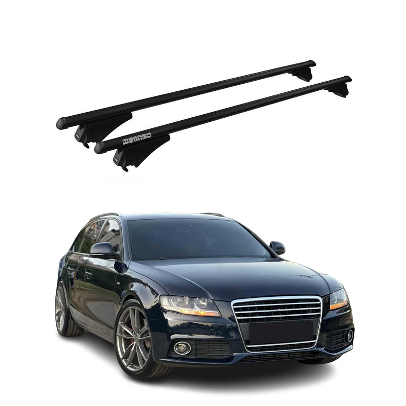 Barre portatutto Menabo per Audi A4 Allroad B8 2009-2016 ABE Alu Nero 2x