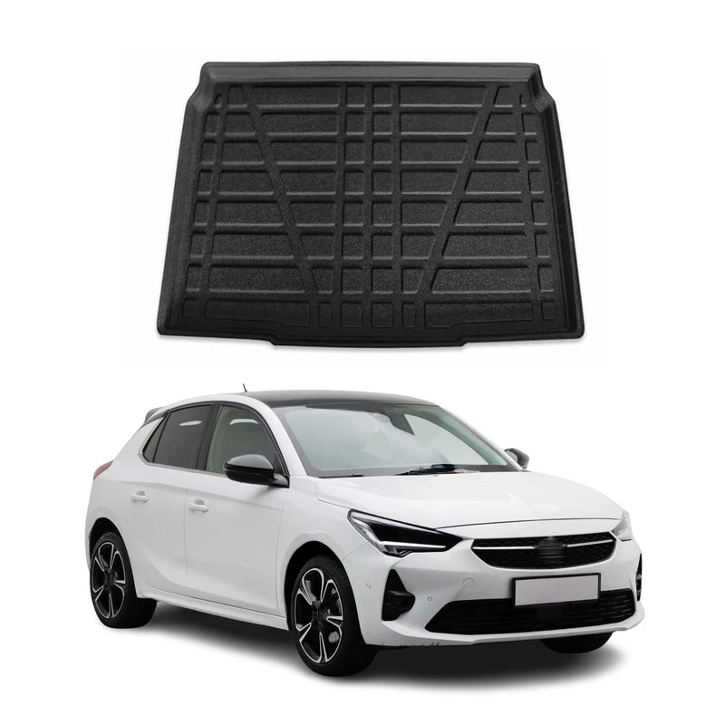 Vasca baule per Opel Corsa F 2020-2025 in gomma TPE nera