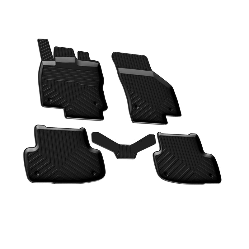 Tappetini in gomma neri per Audi A3 8V Sportback Limo 2012-2020, 4 pezzi.