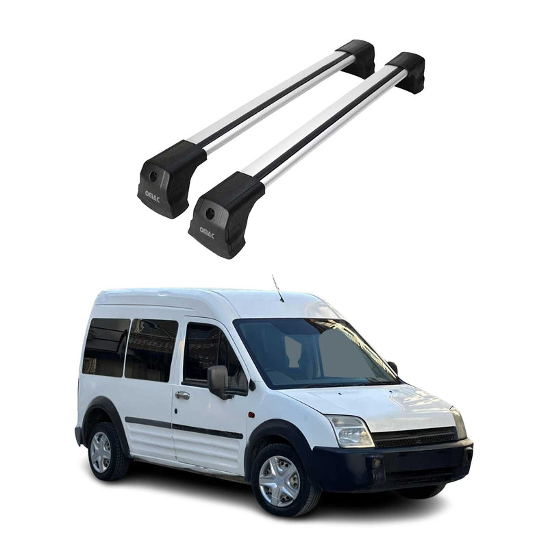 Portapacchi da tetto per Ford Transit Connect 2002-2014 Alluminio argento 2x