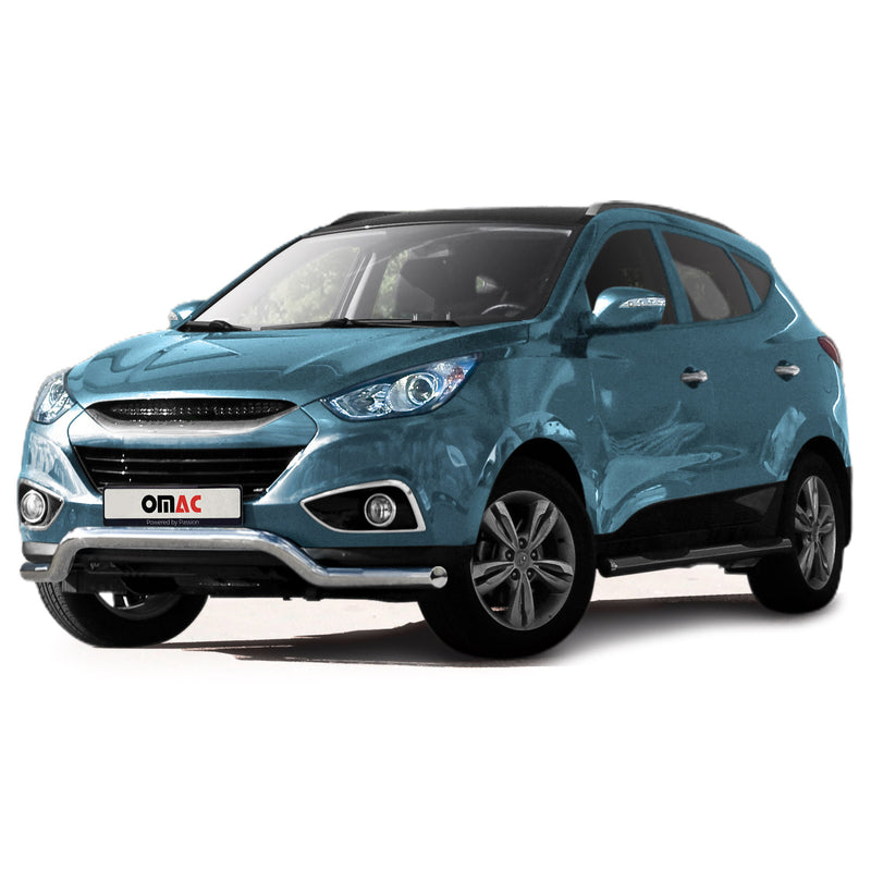 Barra di protezione anteriore per Hyundai ix35 2010-2015 in acciaio ABE argento