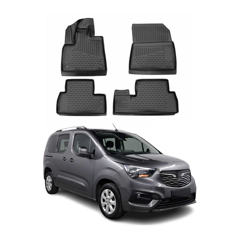 Tappetini Opel Combo 2019-2024 TPE Nero 4 pezzi