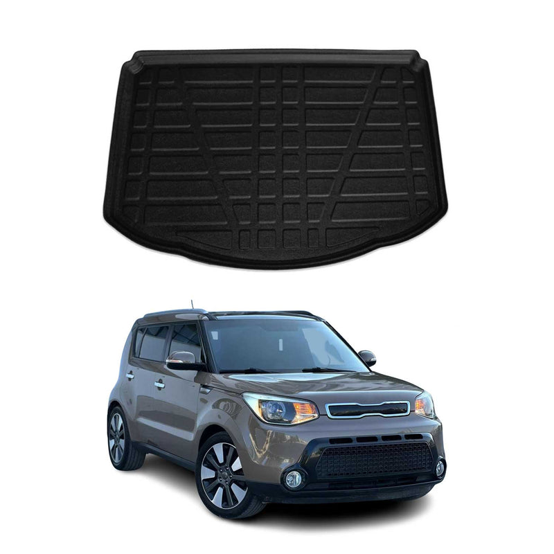 Kofferraumwanne Laderaumwanne für Kia Soul 2015-2025 Gummi TPE Schwarz