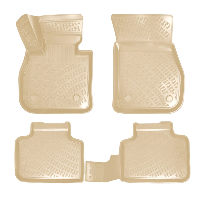Tappetini BMW X1 F48 tagliabili in TPE beige 4 pezzi per BMW X1 F48 2015-2022