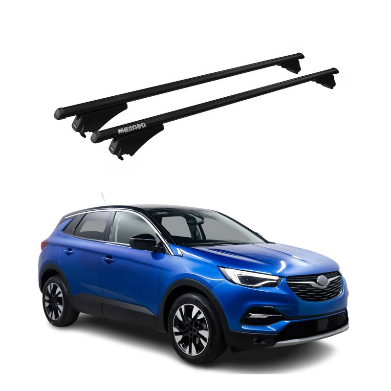 Barre portatutto Menabo per Opel Grandland X 2017-2021 ABE alluminio nero 2x