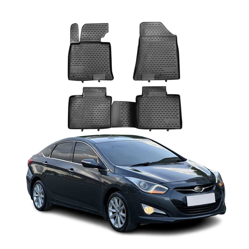Tappetini Hyundai i40 CW 2011-2021 in TPE nero, 4 pezzi