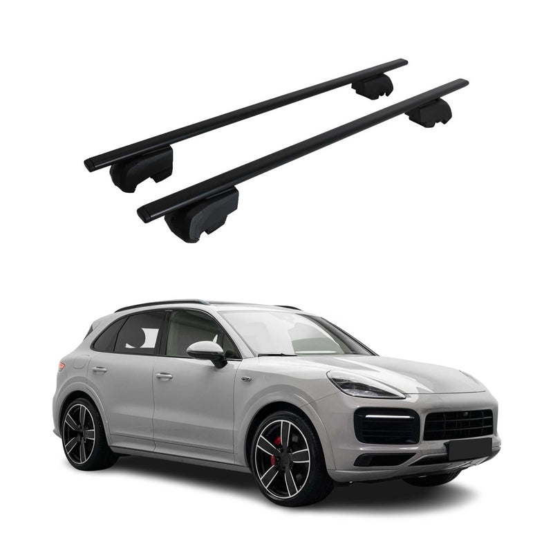 Portapacchi da tetto per Porsche Cayenne 2018-2023 ABE Alu Nero 2x