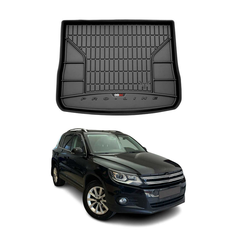 Vasca portabagagli in gomma OMAC per VW Tiguan 2007-2018, vasca portabagagli in TPE, nera