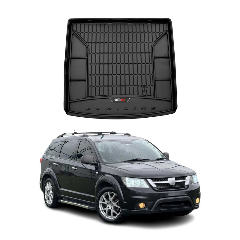 Vasca baule in gomma OMAC per Fiat Freemont 2011-2015, pieghevole 3a fila, nero