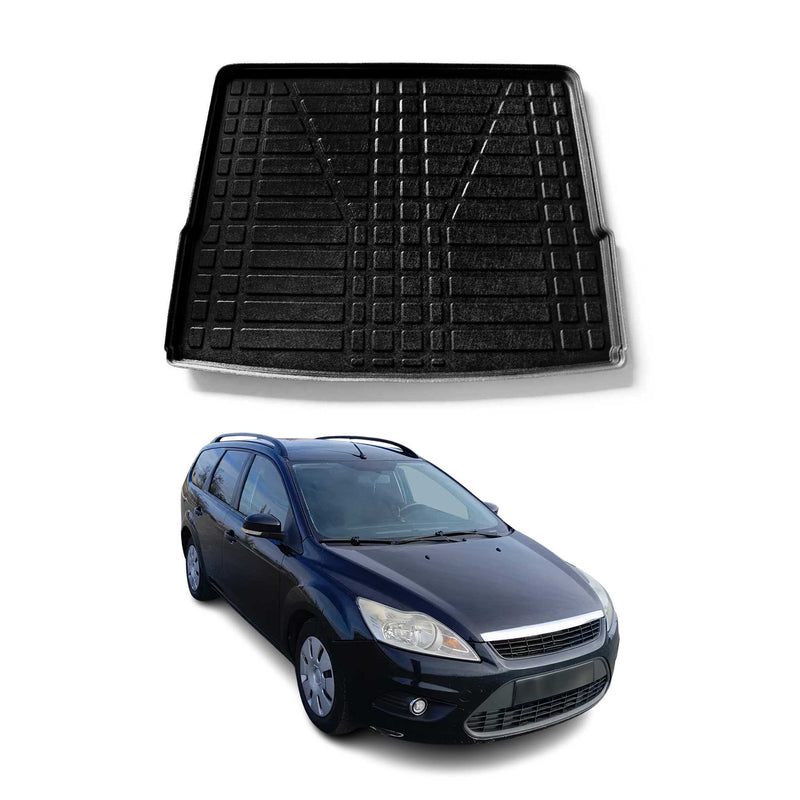 Vasca baule per Ford Focus mk2 2004-2011 Turnier in gomma nera