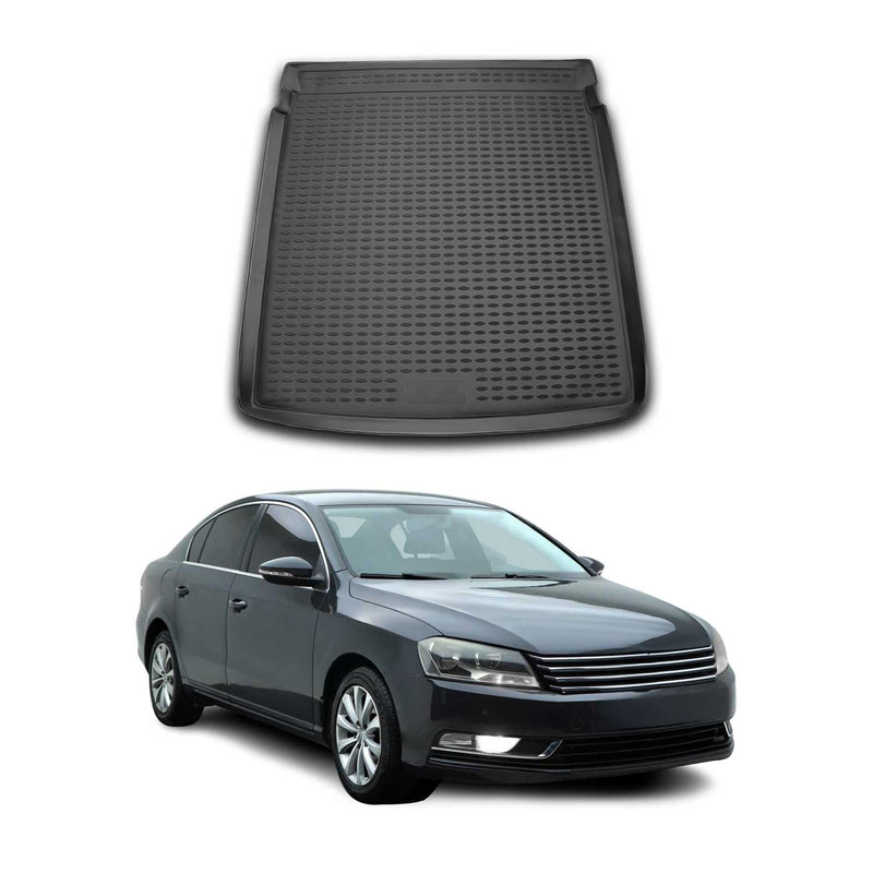 Vasca per bagagliaio per VW Passat B7 Limo 2010-2014 Gomma TPE nera