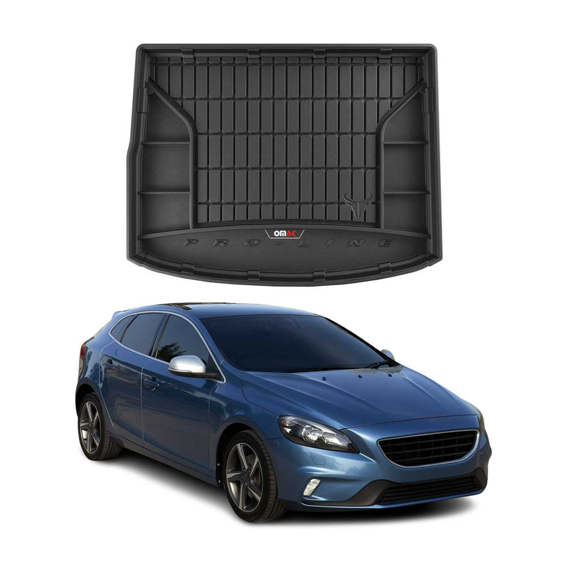 Vasca portabagagli in gomma OMAC per Volvo V40 2012-2019, vasca portabagagli in TPE, nera