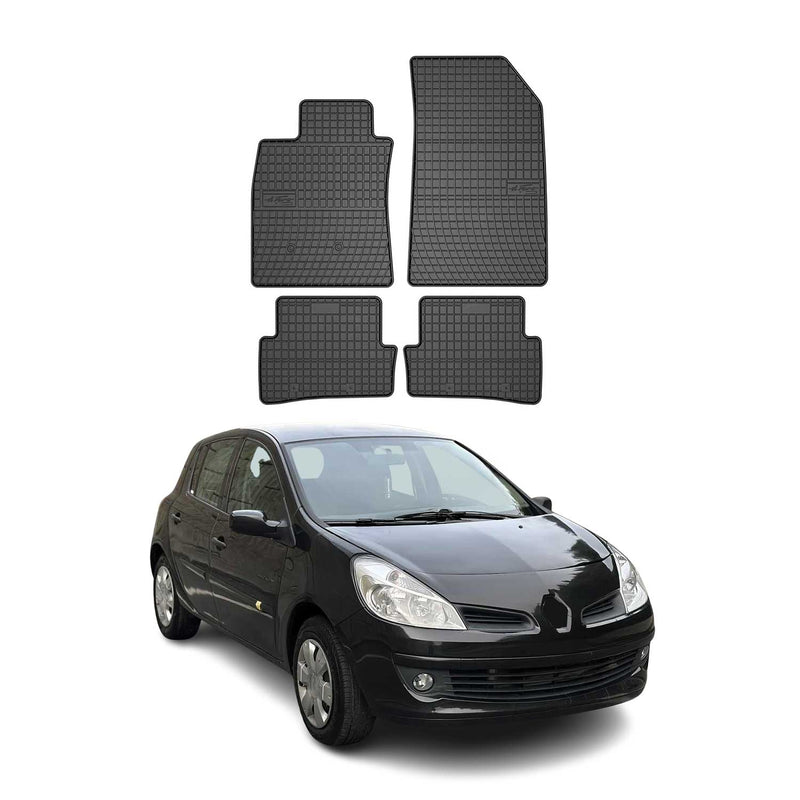 Tappetini in gomma neri per Renault Clio 2005-2012, 4 pezzi