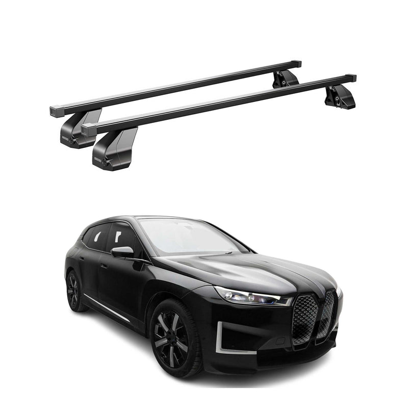 Portapacchi in acciaio Menabo per BMW IX I20 2021-2025 nero 2 pezzi