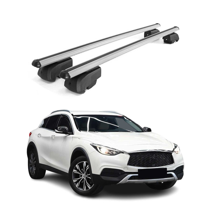 Dachträger Gepäckträger für Infiniti QX30 2016-2023 Querträger ABE Alu Grau