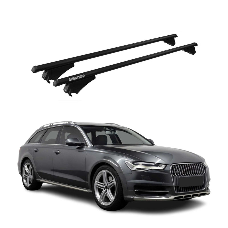 Barre portatutto Menabo per Audi A6 Allroad 2012-2018 ABE alluminio nero 2x