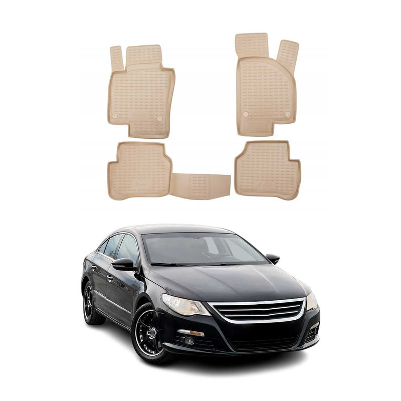 2008-2017 VW Passat CC Fußmatten TPE Beige 4 tlg