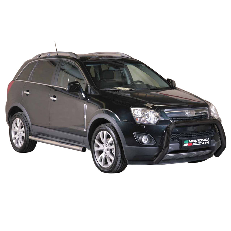 Protezione anteriore per Opel Antara 2011-2015 ø76mm acciaio nero