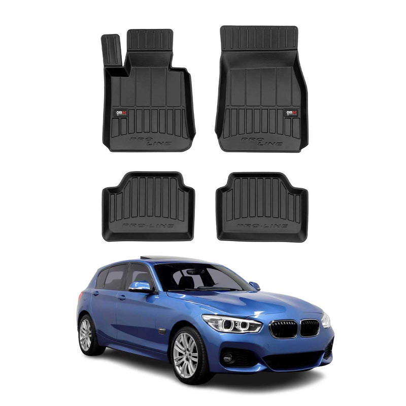 Tappetini in TPE neri per BMW Serie 1 F20 2011-2019, 4 pezzi