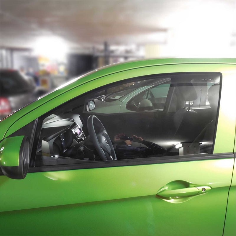 Deflettore antivento e antipioggia per Opel Karl 2015-2019 acrilico scuro 2 pezzi