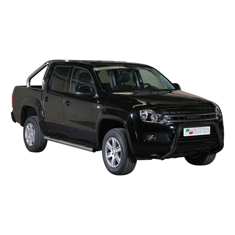 Protezione anteriore per VW Amarok V6 2016-2025 ø76mm acciaio nero